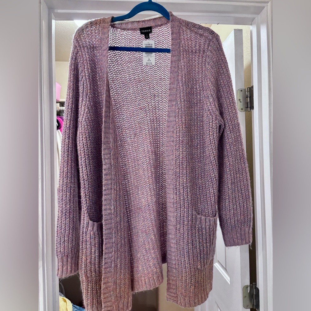 NWT Torrid Size 2 Mauve Open-Front Cardigan w/ Pockets